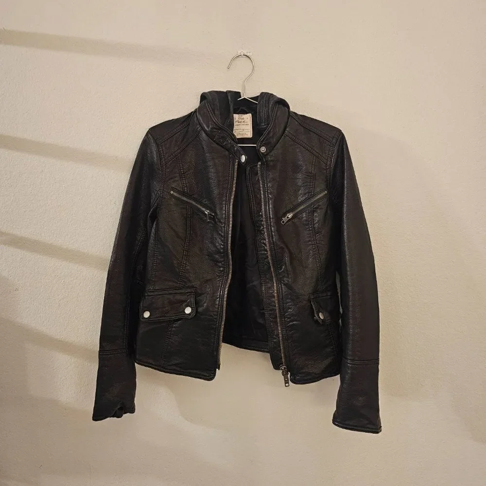 We the Free Monroe Hooded Vegan Jacket Sz S